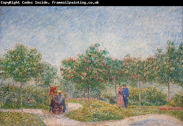 Vincent Van Gogh Verliefde paartjes in het park Voyer d'Argenson te Asnieres, 1887 Courting couples in the Voyer d'Argenson park in Asnieres